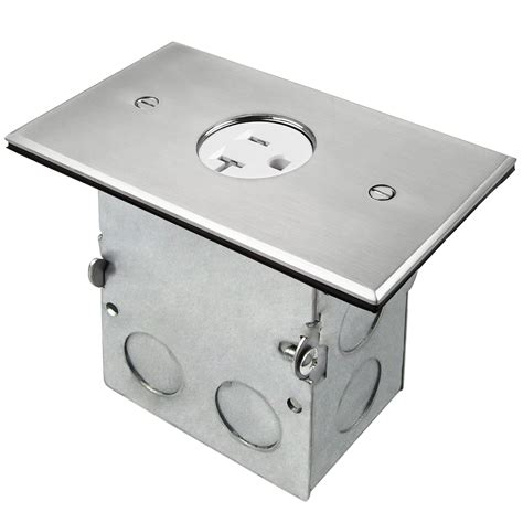 screw cap four way aluminum junction box cap|ENERLITES Screw Cap Cover Floor Box kit, 5” x 2.8” 1.